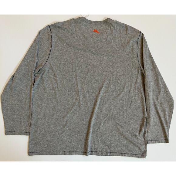Tommy Bahama Gray Chicago Bears Sport Lei Pass Long Sleeve T-Shirt Mens Size 3XL - Picture 2 of 12